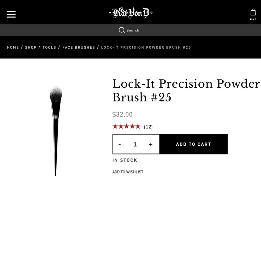 Kat Von D Lock-it Precision Powder Brush #25